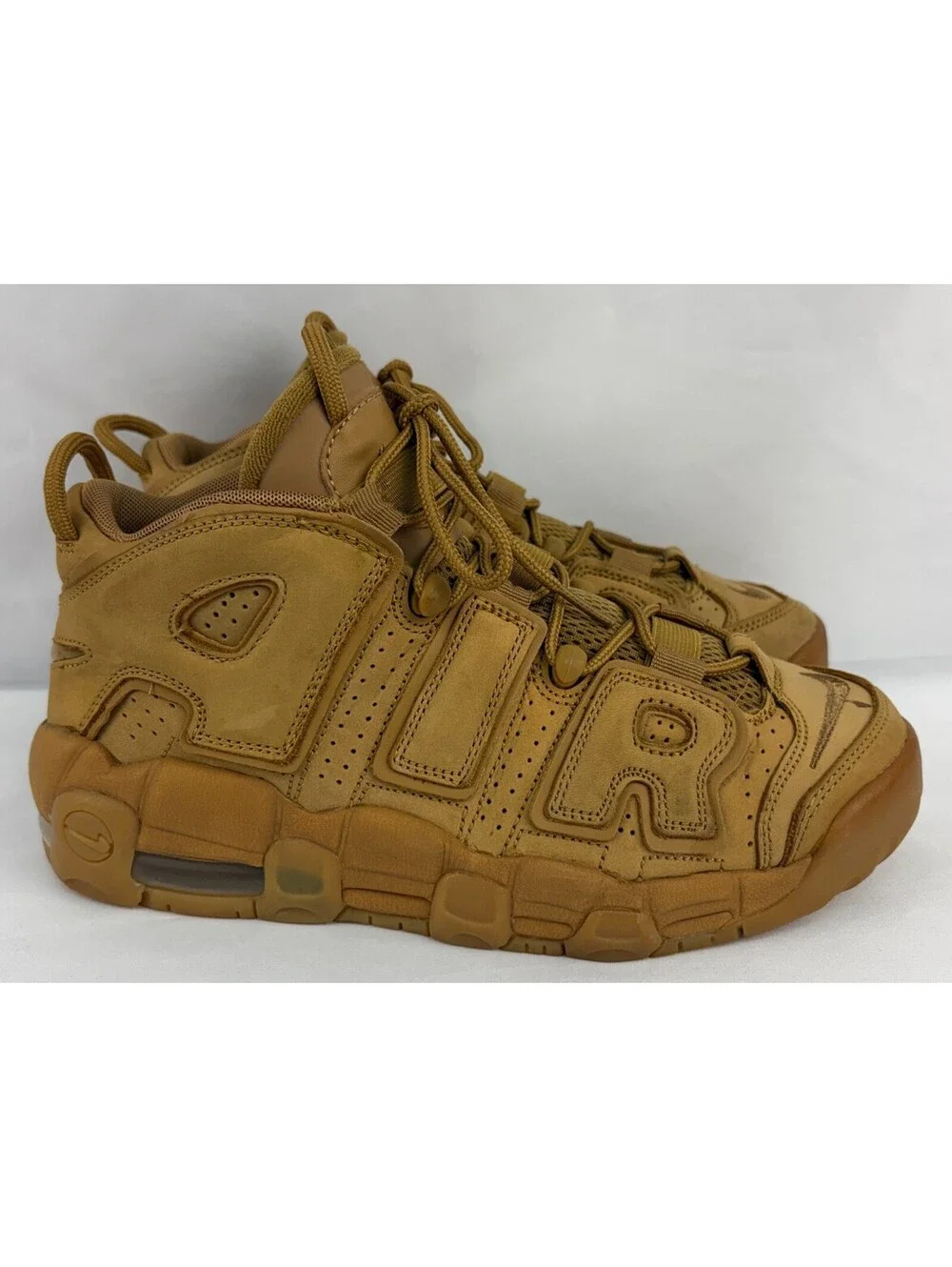 Size 7 (GS) - Nike Air More Uptempo Mid Flax 922845-200